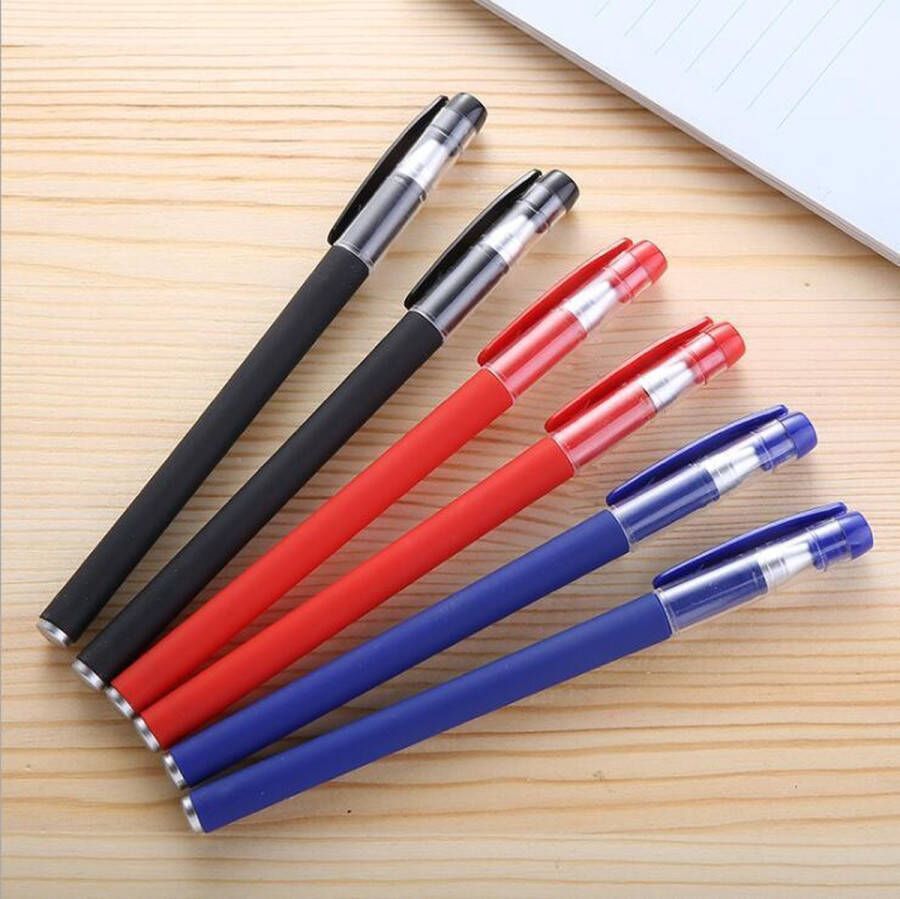 Avalon Everyday 16 Pen Frosted Carbon Gel Pen 0 5 mm Business balpen 8 Blauw + 4 Rood + 4 Zwart