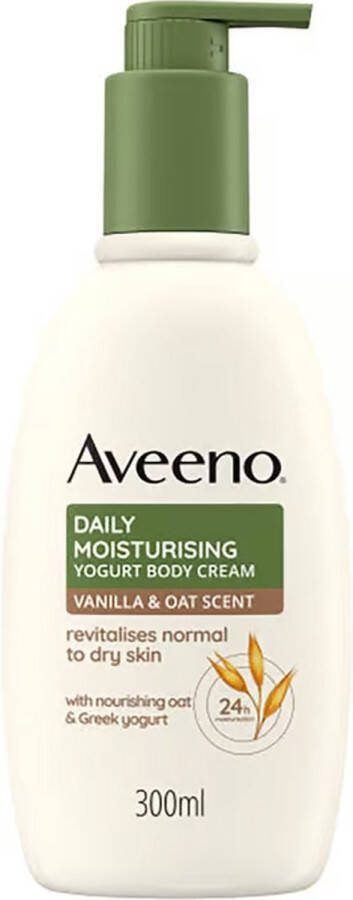 Aveeno Daily Moisturising Yogurt Body Cream Vanilla & Oat Scent 300 ml