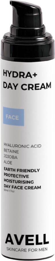 Avell Skincare gezichtscreme mannen Dagcreme Hyalur en verzachtende bisabolol Hydraterende dagcreme – Voor de normale tot droge huid Uitgeroepen beste dagcréme van Nederland
