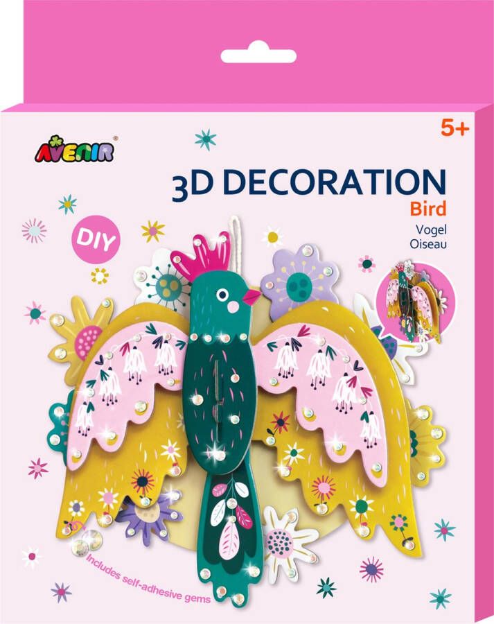 Avenir 3D Decoration Medium: VOGEL 20 5x22 5cm in box 22x1x28 5cm 5+