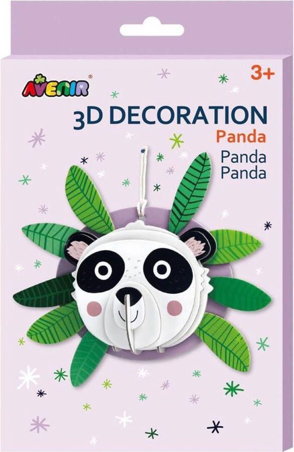 Avenir Knutselset 3d Panda Junior Karton Wit zwart 5-delig