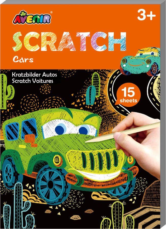 Avenir Scratch: ART BOOK MINI A6 Auto's 15 pagina's 3+
