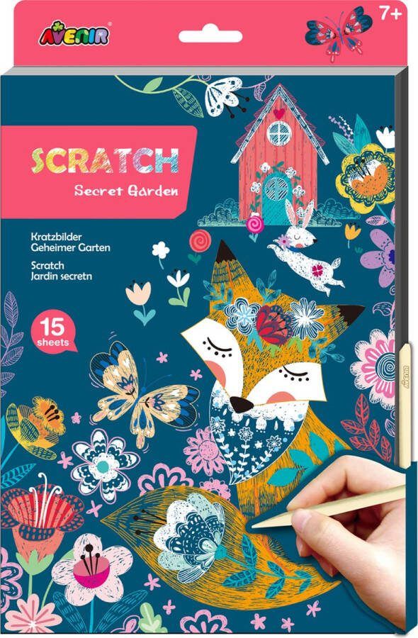 Avenir Scratch: ART BOOK A4 Geheime Tuin 15 pagina's 7+