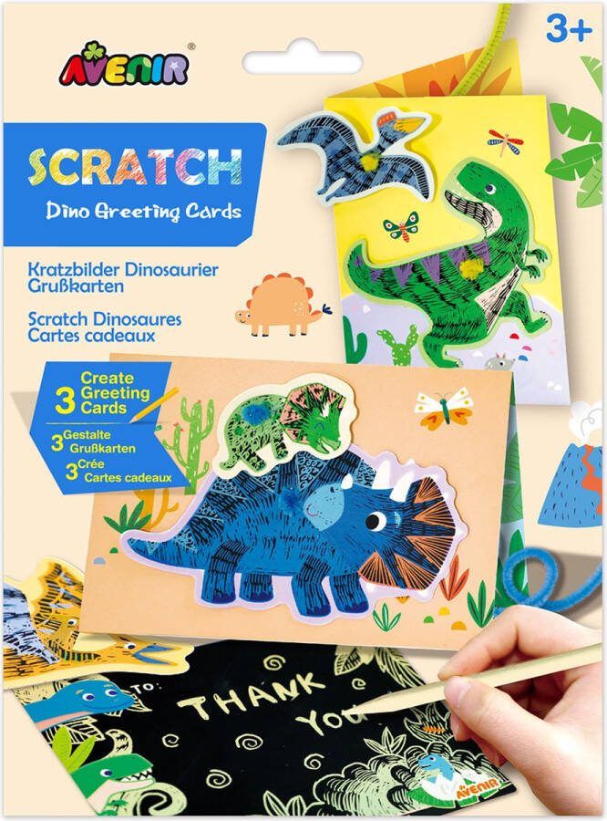 Avenir Scratch Art Wenskaarten Dinos