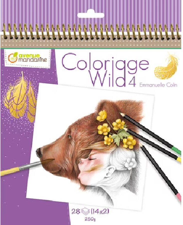 Avenue Mandarine Kleurboek Coloriage wild 4 Emmanuelle Colin