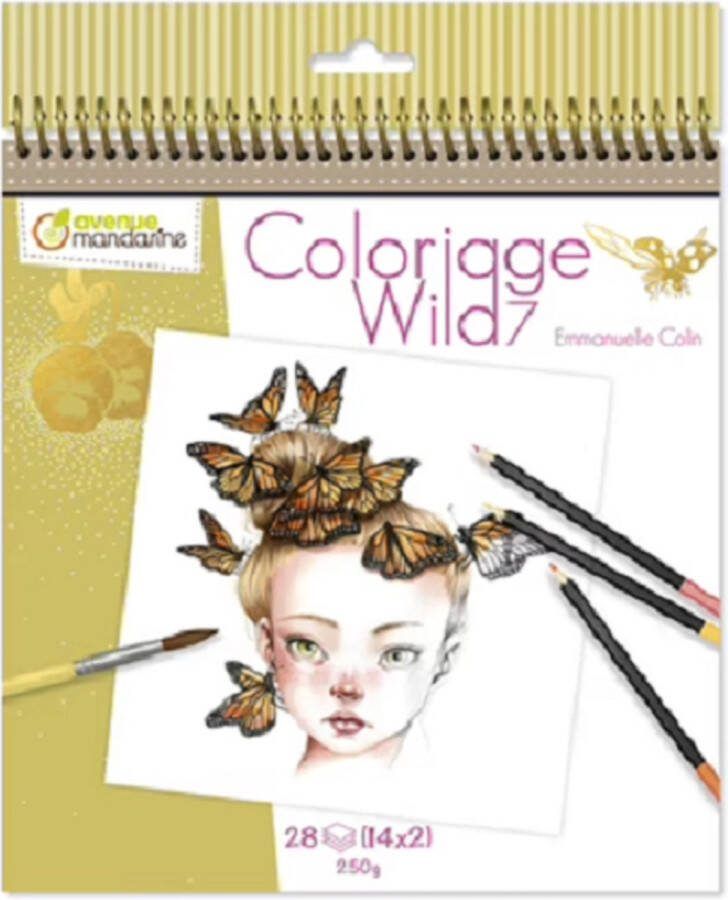 Avenue-mandarine Kleurboek Coloriage wild 7 Emmanuelle Colin