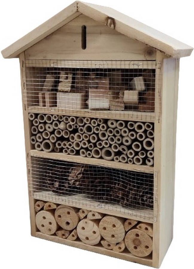 AVEVE Insectenhotel XXL. 4 Seasons- 29x12x42 cm. Met natuurlijke materialen