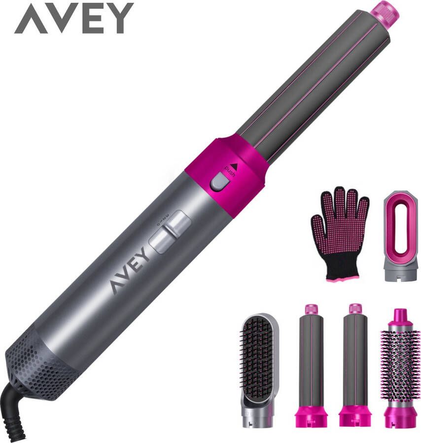 AVEY Airwrap 5 in 1 Multi Styler Föhnborstel SET Föhn Airstyler Hairwrap Krultang – Fohn Haardroger met Diffuser V3 Vernieuwde ION-Technologie