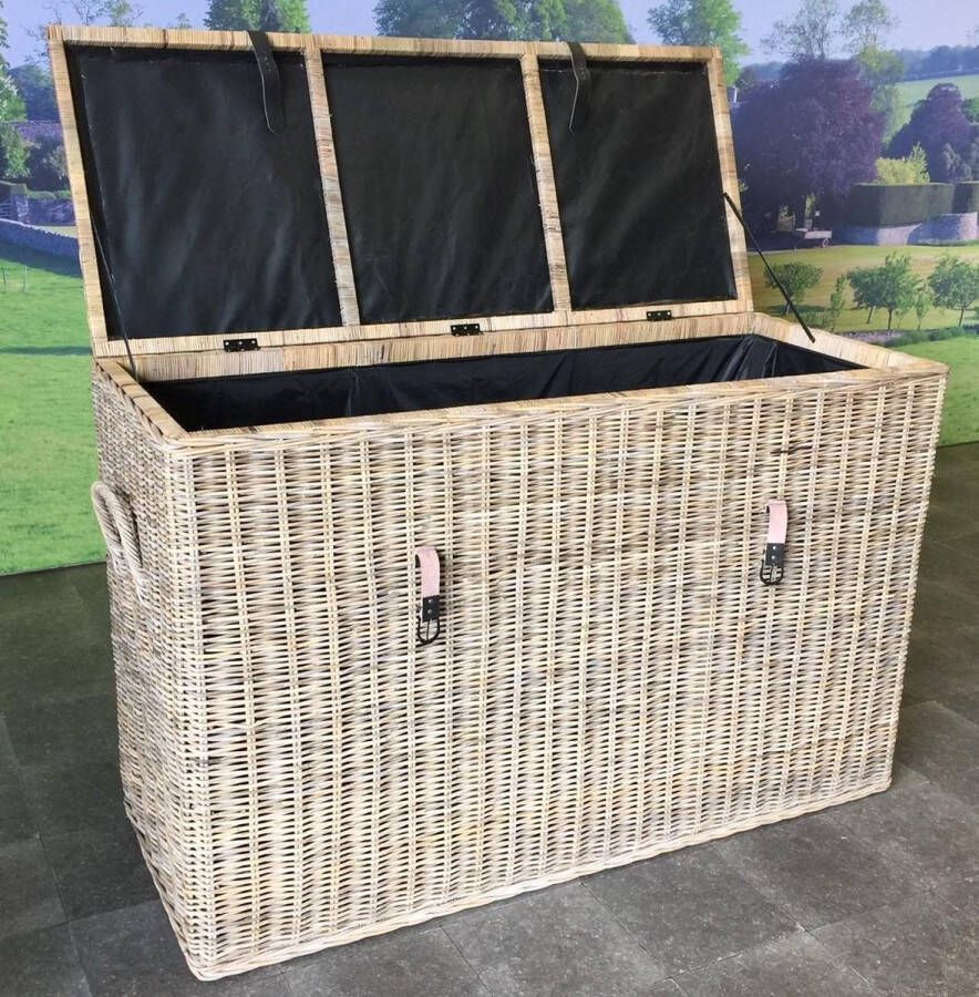 AVH-Collectie Kussenbox groot 167x70xH106 cm naturel rotan