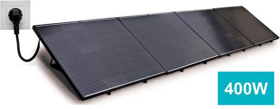 Avidsen Soria Wifi 400 Watt zonnepanelen met stekker plug-and-play met vloer- en muurbevestiging monitoren via app inclusief beugels