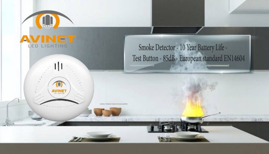 AVINET safety ANKA-AVINET Autonome rookmelder 10 jaar batterij AJ-761 Draadloos koppelbaar tot 24 melders Voldoet aan de Europese norm EN14604