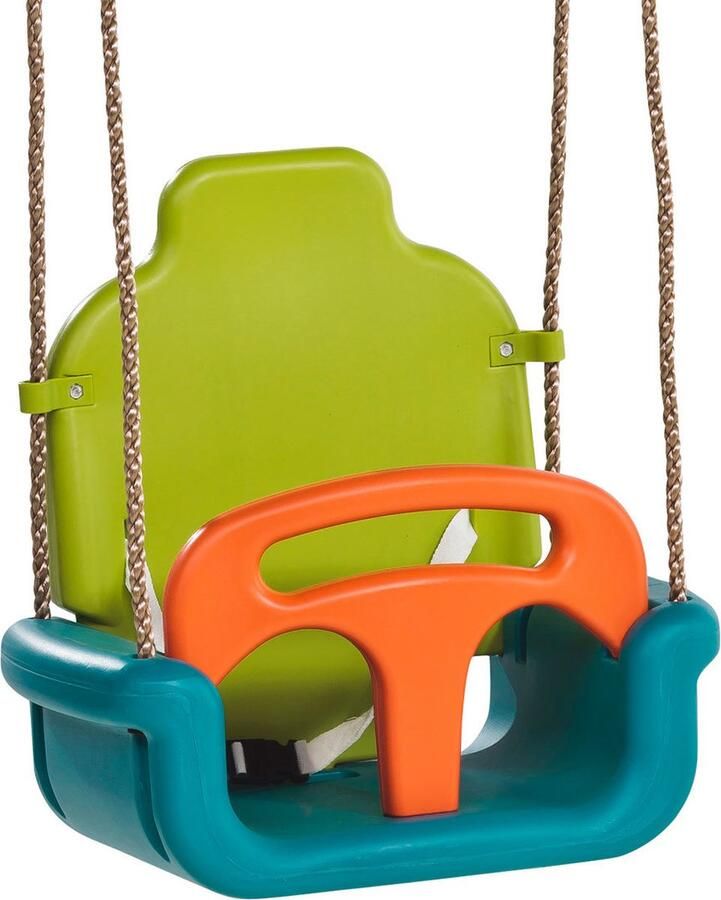 Avnya Babyschommel Groeimodel Limoengroen Turquoise Oranje met PP Touwen