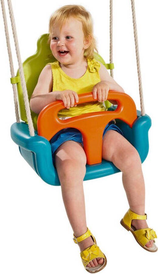 Avnya Babyschommel Groeimodel Limoengroen Turquoise Oranje met PH Touwen