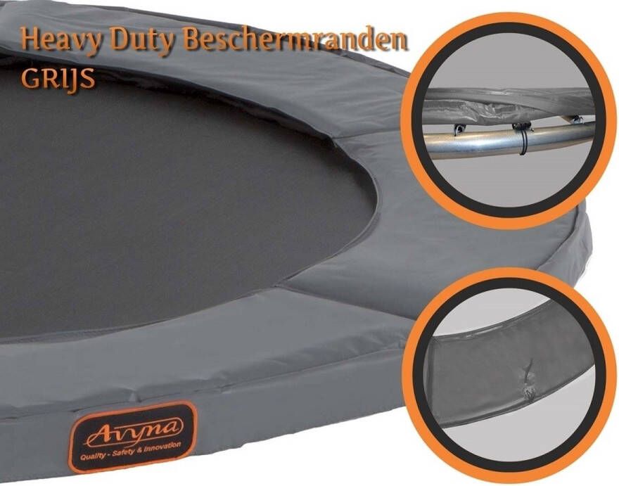 Avyna Trampoline Beschermrand Heavy Duty Universeel ø 245 cm Grijs