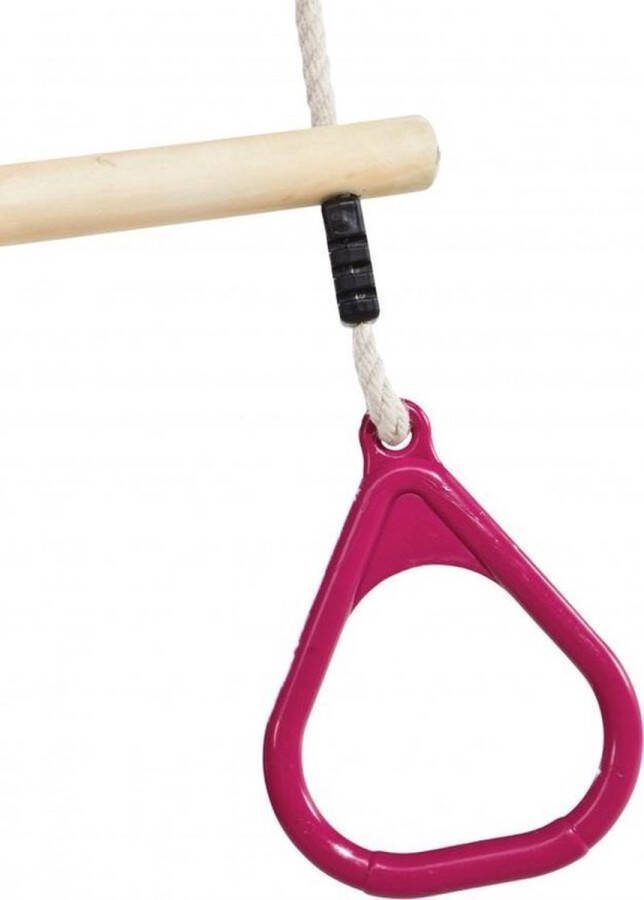 Avnya Houten trapeze met kunststof driehoeksringen Paars en PH Touw