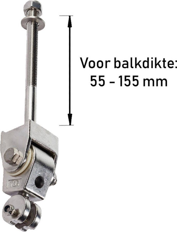 Avnya Schommelhaak RVS Openbaar M12 (160mm) (1 stuk)