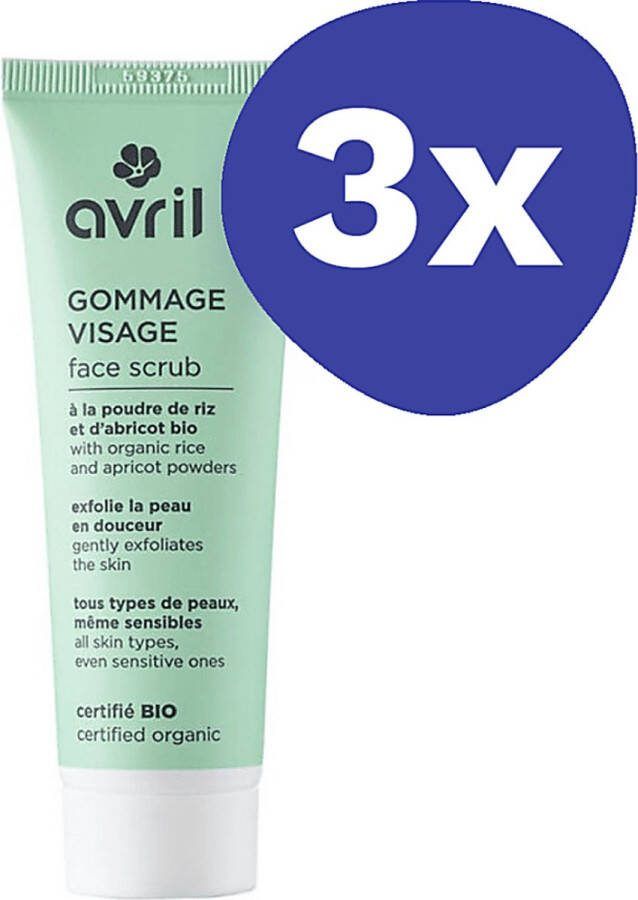 Avril Gezichtsscrub (3x 50ml)