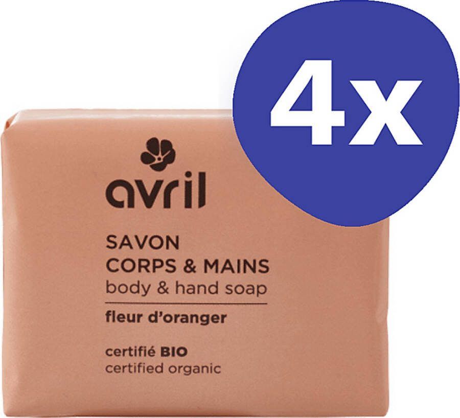Avril Lichaams- & Handzeep Oranjebloesem (4x 100g)