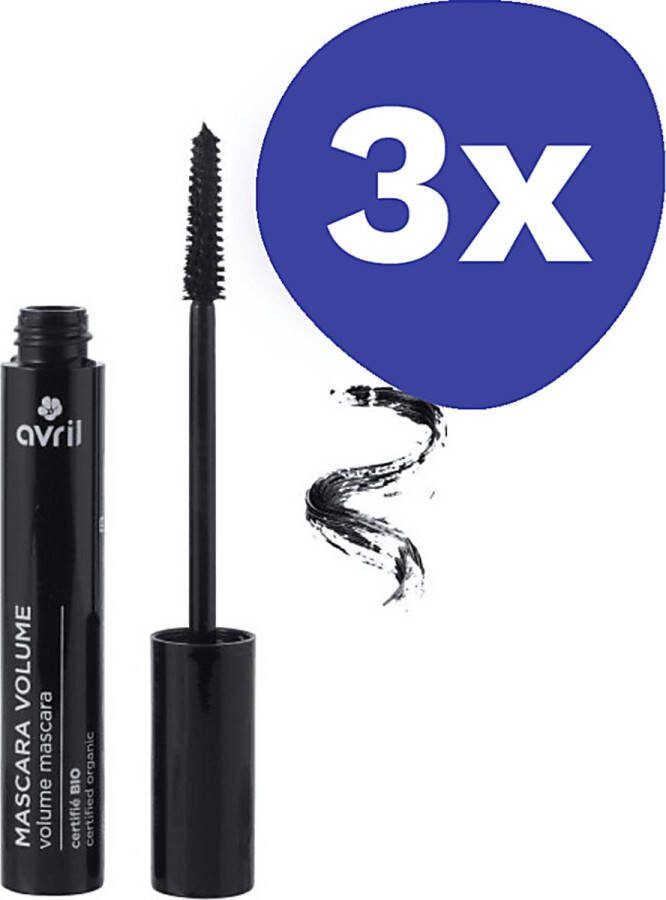 Avril Volume Mascara Zwart (3x 10ml)