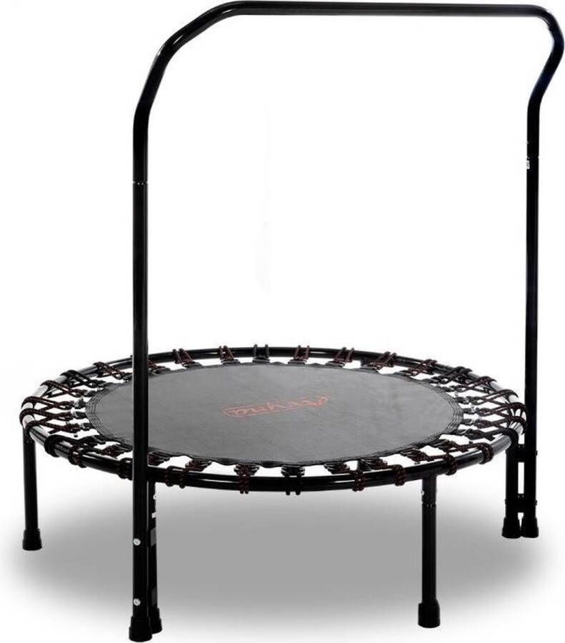 Avyna Fitness trampoline met hendel Ø120 cm Zwart elastieken inbegrepen