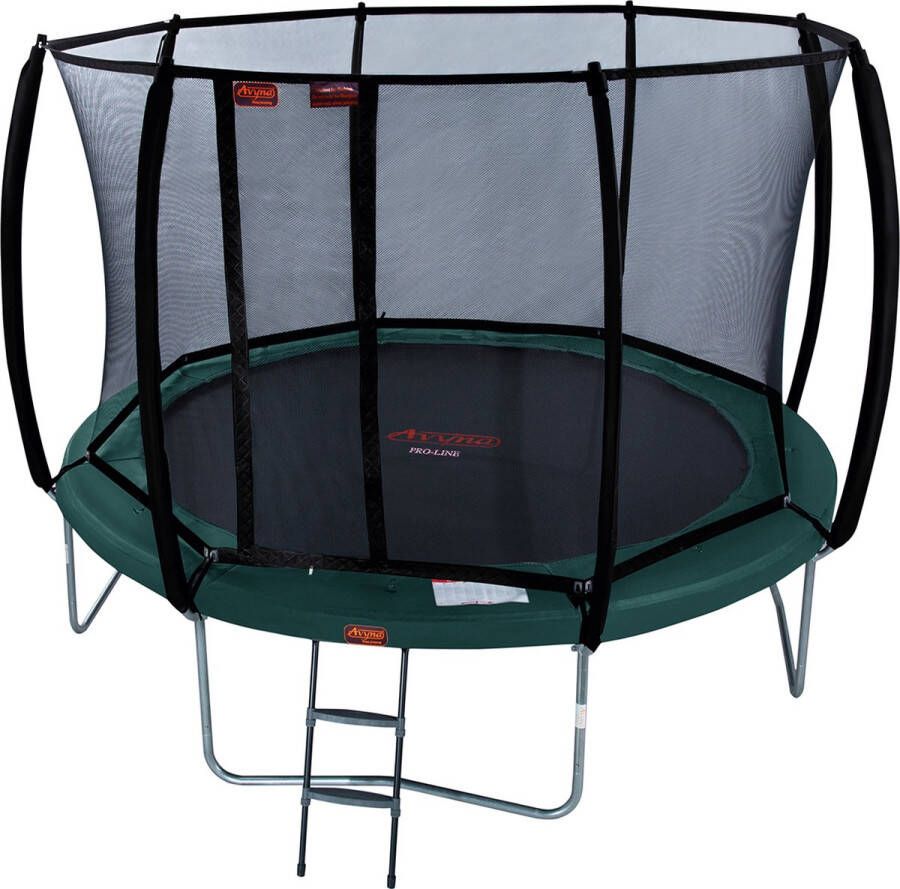 Avyna PRO-LINE 365 cm met Royal Class net en trap trampoline set 12 (Kleur rand: groen)