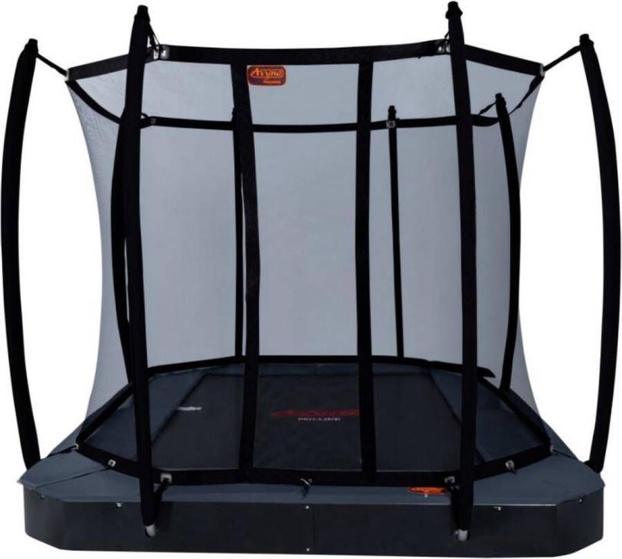 Avyna PRO-LINE FlatLevel 380x255 cm met Royal Class Net Combi trampoline 238 (Kleur rand: grijs)