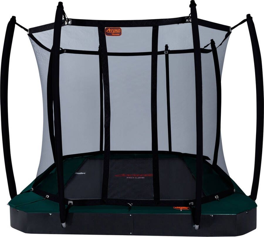 Avyna PRO-LINE FlatLevel 380x255 cm met Royal Class Net Combi trampoline 238 (Kleur rand: groen)