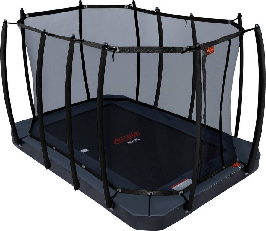 Avyna Trampoline Flatlevel met Veiligheidsnet Pro-Line 520 x 305 cm (352) HD Plus beschermrand en Royal Class net