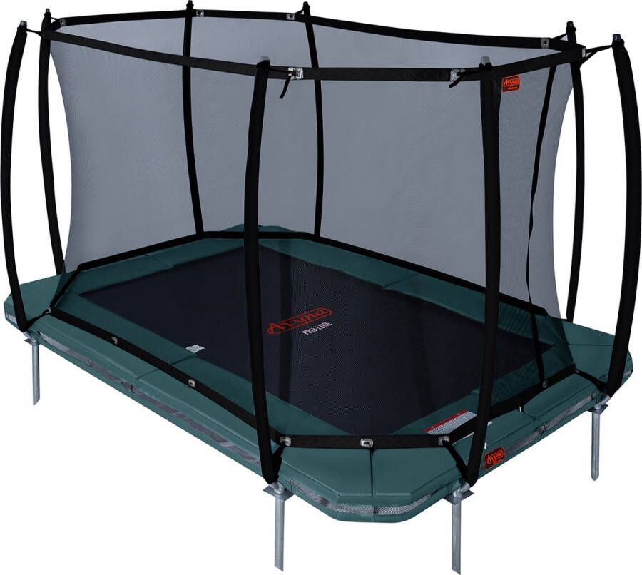 Avyna PRO-LINE 275x190 cm met Royal Class net InGround trampoline 213 (Kleur rand: groen)