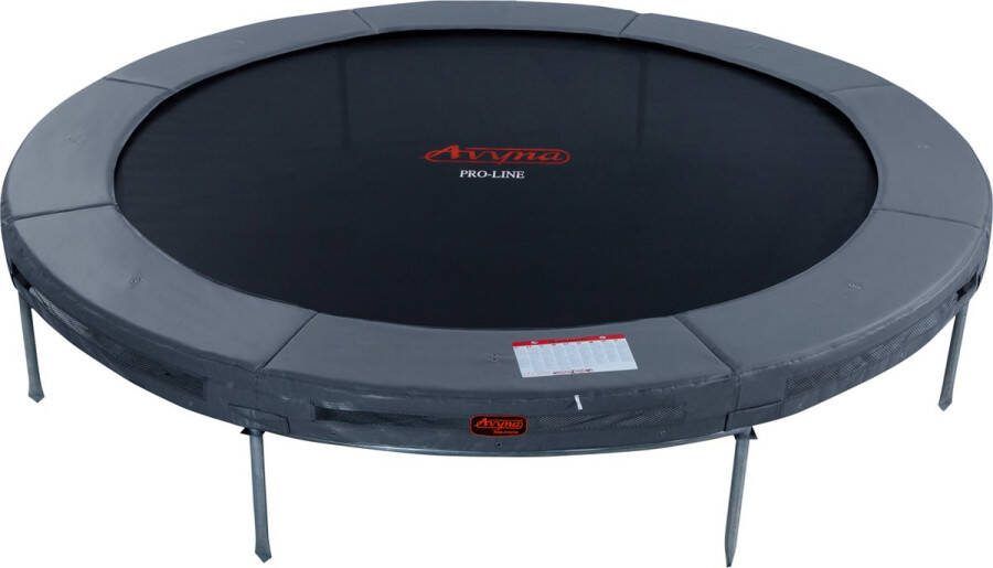 Avyna Trampoline Inground Pro-Line ø 365 cm (12ft) HD Plus Beschermrand Grijs