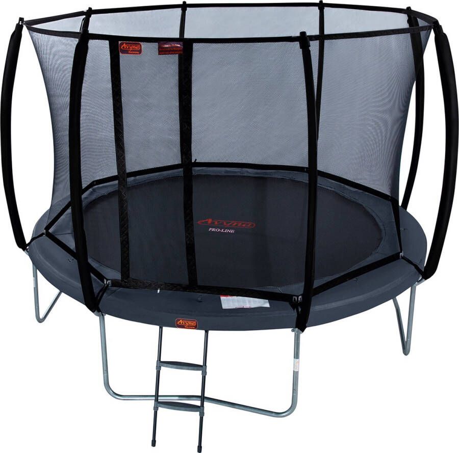 Avyna Pro-Line trampoline 12 Ø365 met Royal Class Veiligheidsnet & gratis Trapje HD Plus trampoline rand Grijs