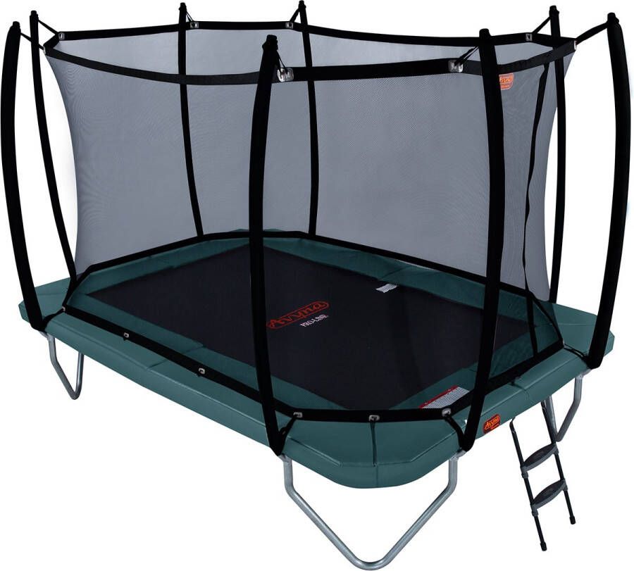 Avyna Pro-Line trampoline 223 305 x 225 cm + Royal Class Veiligheidsnet & gratis Trapje Groen