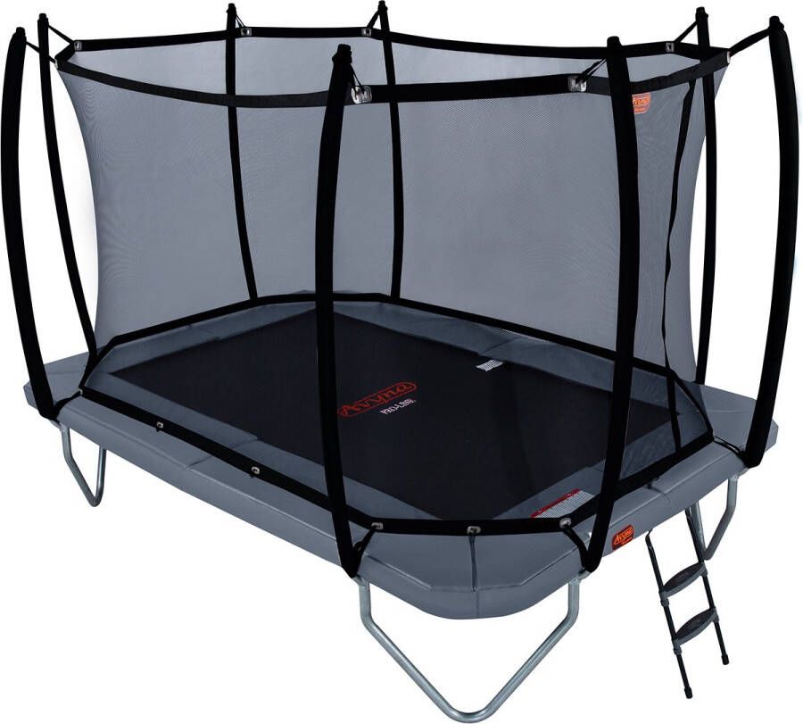 Avyna Pro-Line trampoline 223 305x225 cm + Royal Class Veiligheidsnet & gratis Trapje Grijs