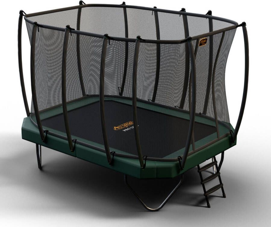 Avyna PRO-LINE 520x305 cm met Royal Class net en trap combi trampoline 520 (Kleur rand: groen)