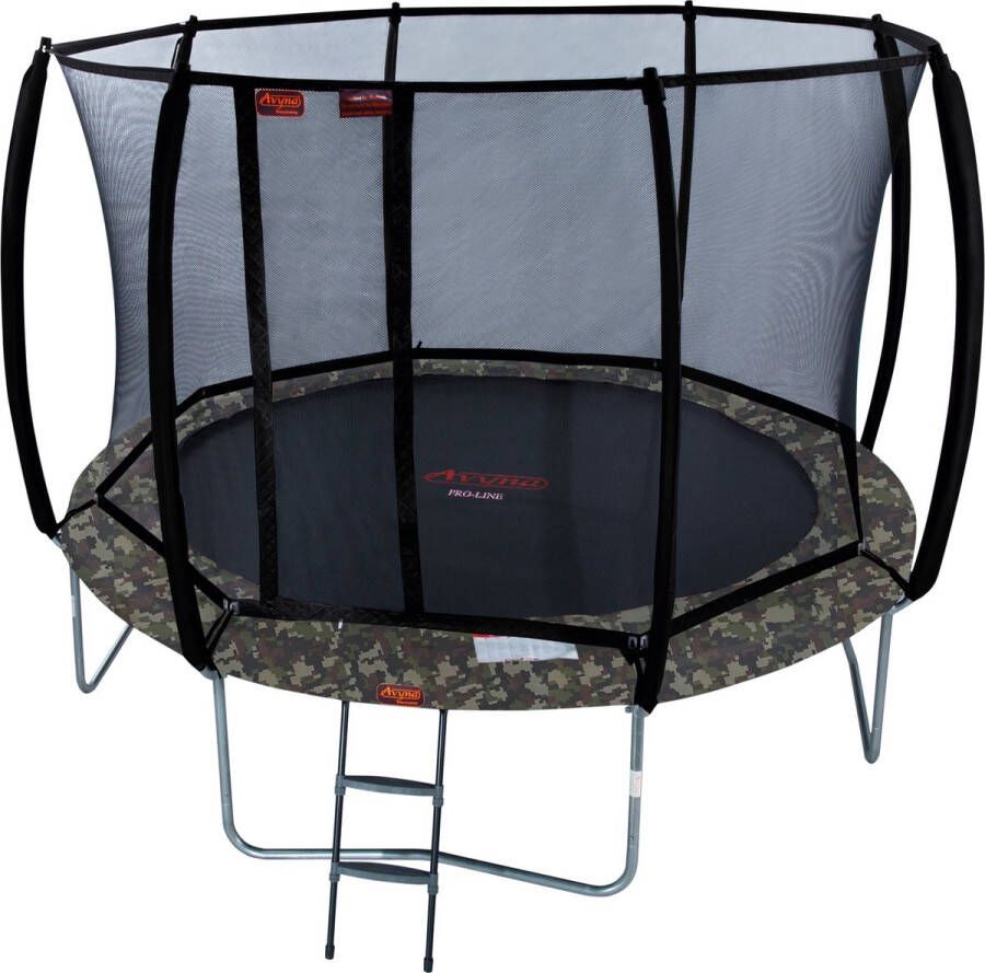 Avyna Pro-Line trampoline 12 Ø365cm met Royal Class Veiligheidsnet & gratis trapje – Camouflage