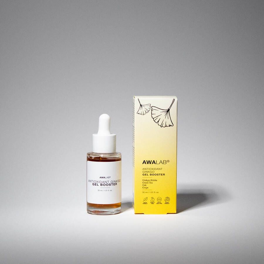 Awalab Antioxidant Ginkgo Gel Booster Gezichtsserum Vitaminen A Vitaminen E Anti-Oxidanten Droge Huid 30ml – Vrouwen – Mannen – Gezicht – Verzorging Gingko Biloba