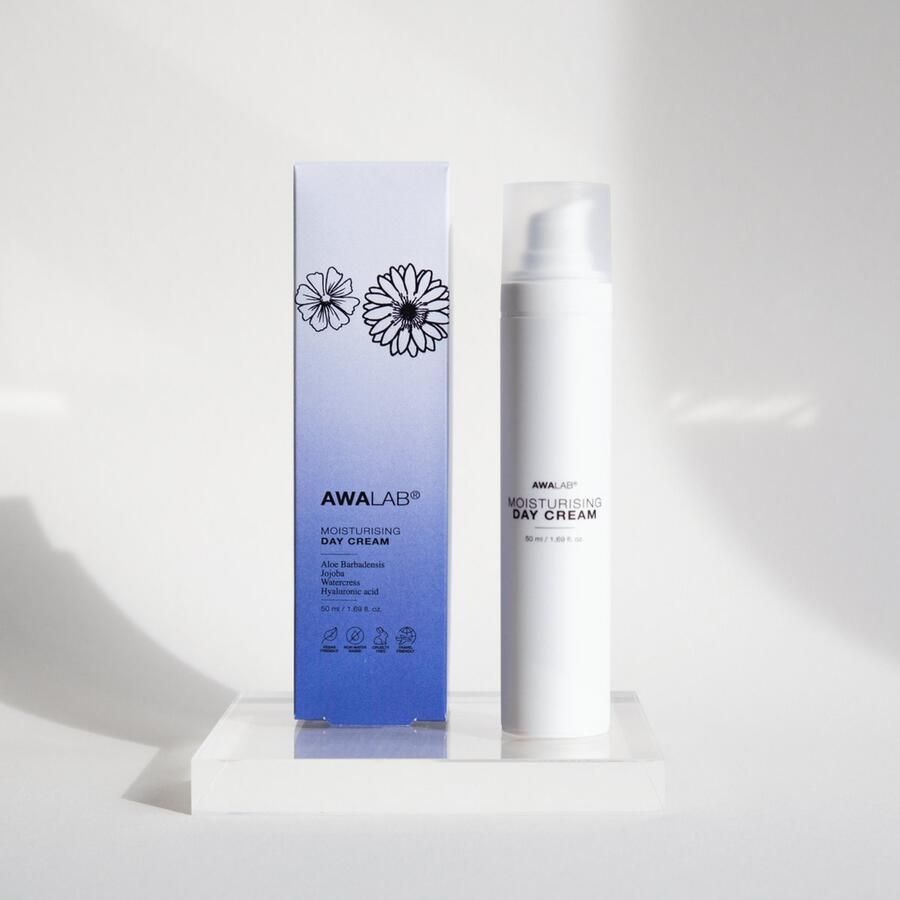 Awalab Moisturising Day Cream Gezichtscreme Hyaluronzuur Vitaminen A Jojoba Hydraterend Droge Huid 50ml – Vrouwen – Mannen – Gezicht – Verzorging