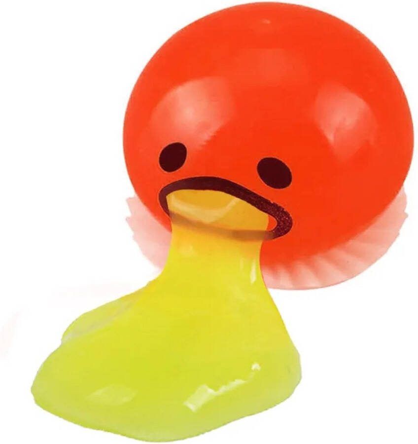 AWR Kwalitatieve Puking Ball Puke Slime Squishy Fidget Stressbal Anti-Stres Fidget Rood