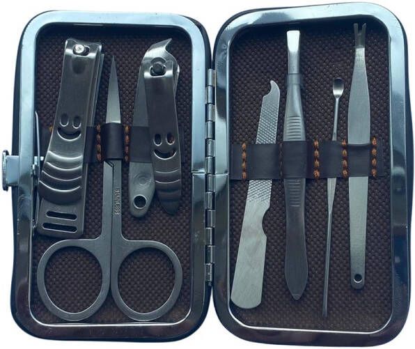 AWR Premium Manicure Pedicure Set Nagelset French Manicureset Pedicureset Meerdelige RVS Verzorgingsset Incl. Opbergetui