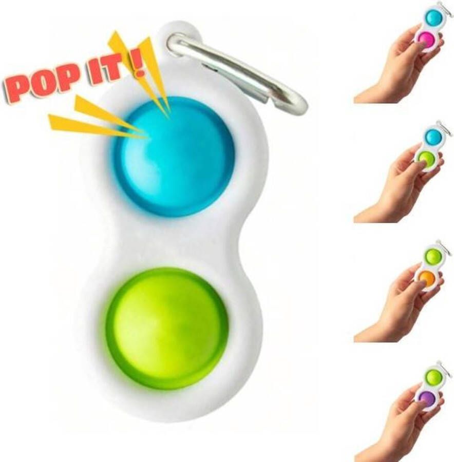 AWR Premium Simple Dimple Fidget Toy | Pop It Fidget Pad | Tik Tok Simpl Dimpl Fidget | Groen-Blauw