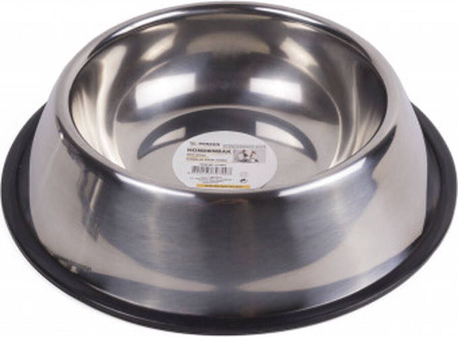 AWR Robuuste Hoogwaardige Voerbak Eetkom Hondenkom Kattenvoerbak Honden & Katten Voor Huisdieren RVS 22 CM