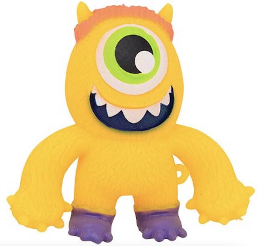 AWR Speelvriendelijke Monster Squishy Knijpbal Stressbal One Eye Monster Fidget Geel