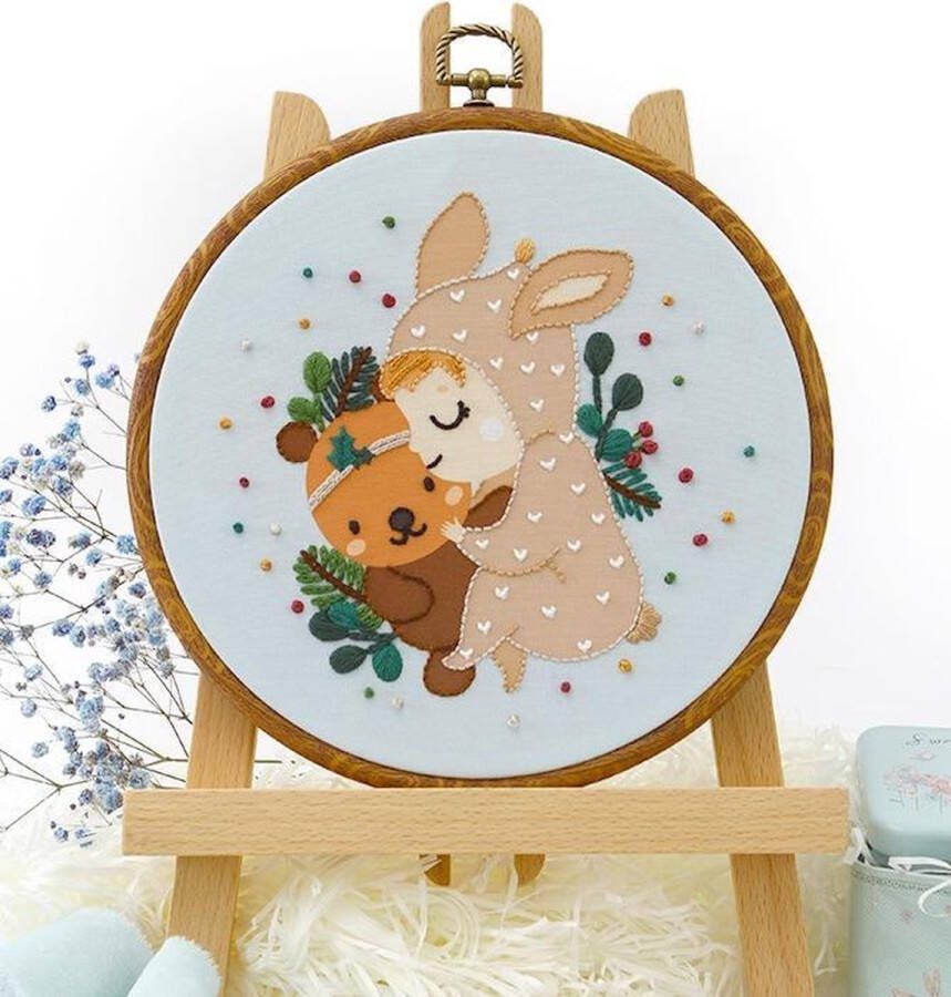 Awsome Patterns Borduurpakket Baby Sleeping Girl Embroidery (Slapend Meisje) _ VRIJ BORDUREN GEEN KRUISSTEEK