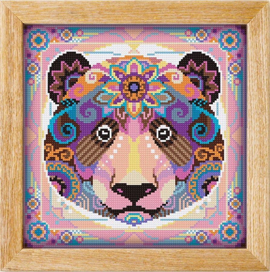 Awsome Patterns Diamond painting MANDALA Dieren BEER awsome pattern full diamond painting vierkante steentjes