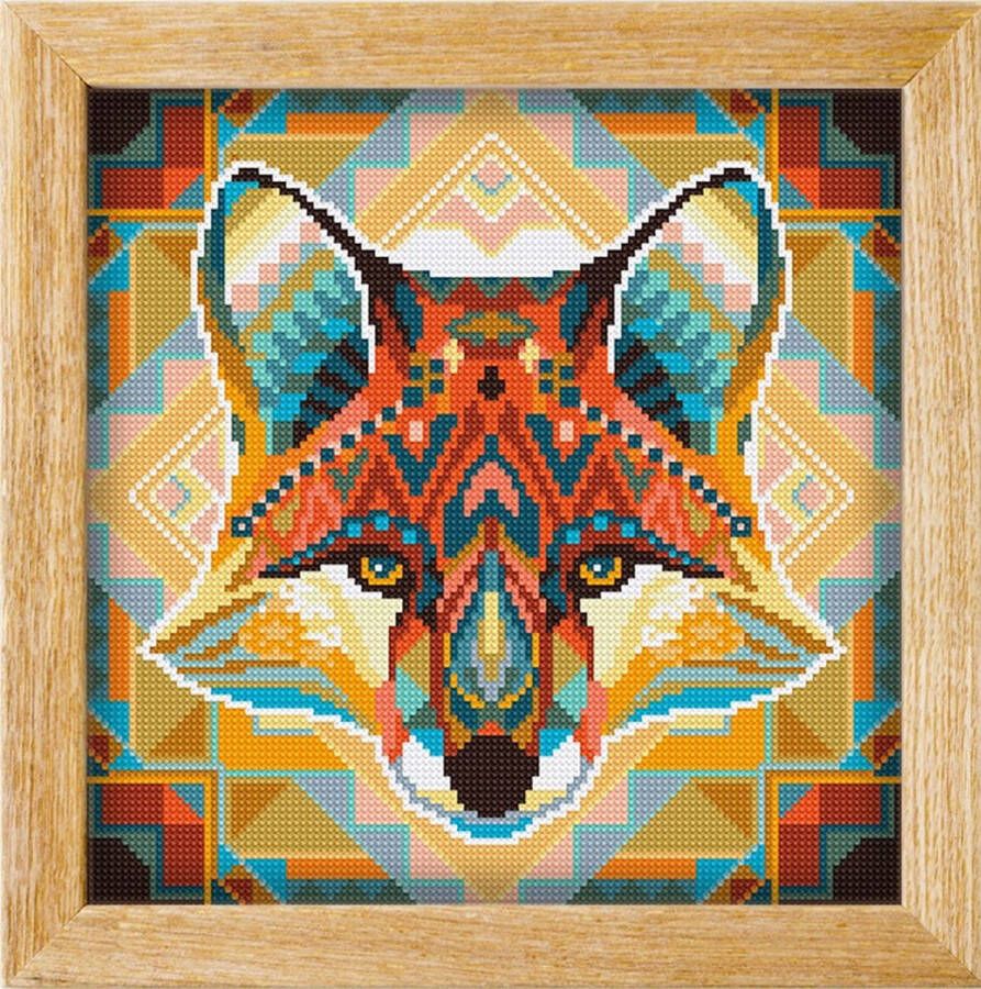 Awsome Patterns Diamond painting MANDALA Dieren VOS (167) VIERKANTE STEENTJES