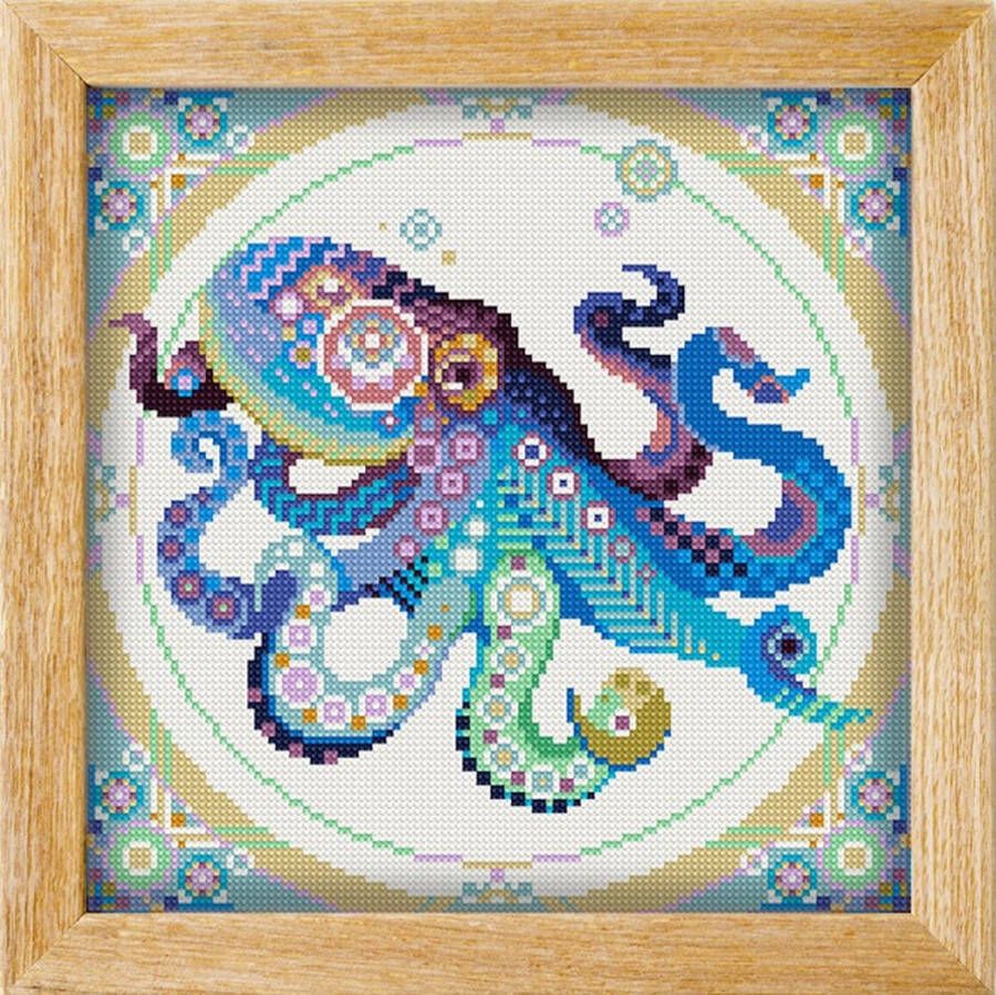 Awsome Patterns Diamond painting MANDALA OCTOPUS awsome pattern full diamond painting vierkante steentjes