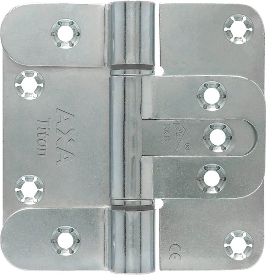 Axa Titan Glijlager veiligheidsscharnier SKG*** 89 x 89 mm met ronde hoek exclusief schroeven