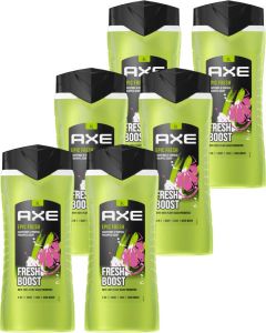 Axe 3-in-1 Douchegel Facewash & Shampoo Mannen Epic Fresh 6 x 400 ml XL Voordeelverpakking