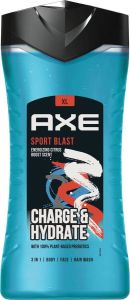 Axe 3-in-1 Douchegel Facewash & Shampoo Mannen Sport Blast 6 x 400 ml XL Voordeelverpakking