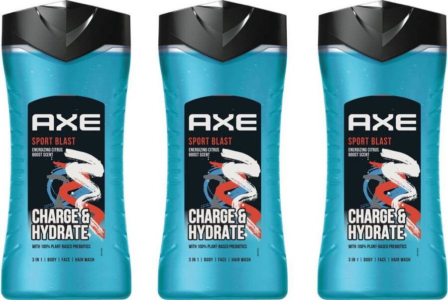 Axe 3in1 Douchegel Sport Blast 3 x 250 ml